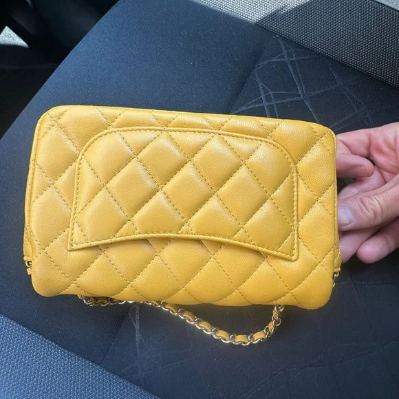*RARE* CHANEL Yellow Mini Bag - Picture 6 of 8